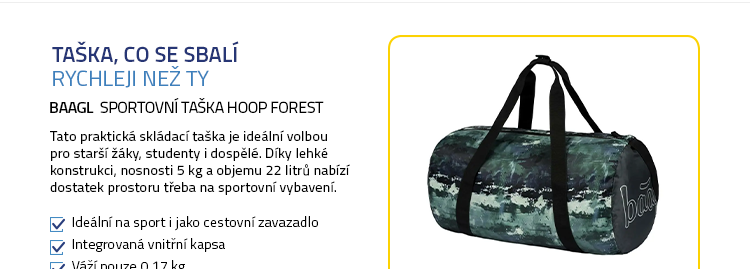 BAAGL Sportovní taška Hoop Forest