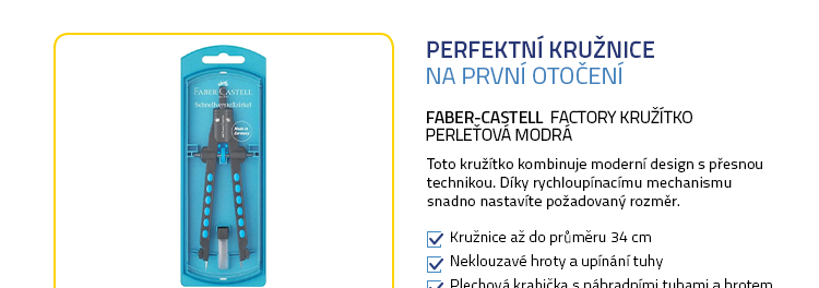 FABER-CASTELL Factory Kružítko perleťová modrá