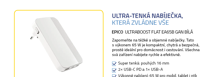 Epico UltraBoost Flat EA65B GaN bílá
