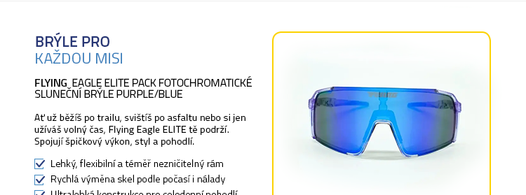FLYING EAGLE ELITE PACK Fotochromatické sluneční brýle Purple/Blue