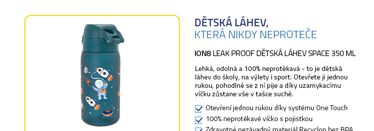 ion8 Leak Proof Dětská láhev Space 350 ml