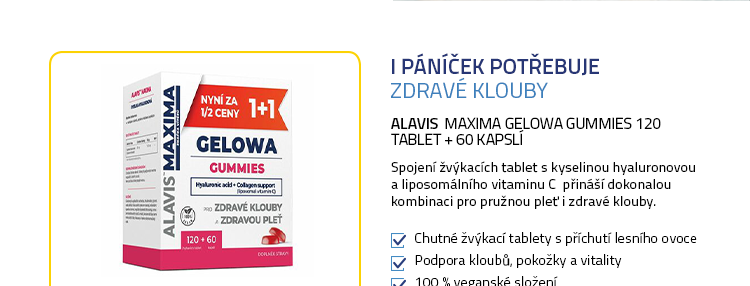 ALAVIS MAXIMA Gelowa Gummies 120 tablet + 60 kapslí