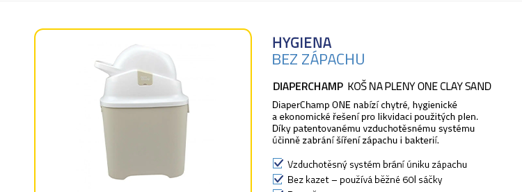 DiaperChamp Koš na pleny ONE Clay Sand