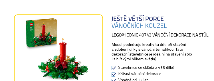 LEGO® Iconic 40743 Vánoční dekorace na stůl