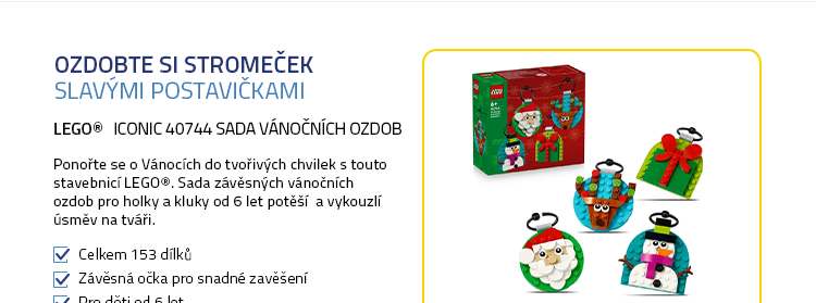 LEGO® Iconic 40744 Sada vánočních ozdob