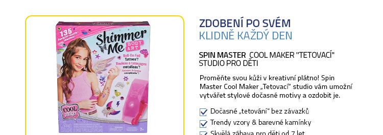 Spin Master Cool Maker "Tetovací" studio pro děti
