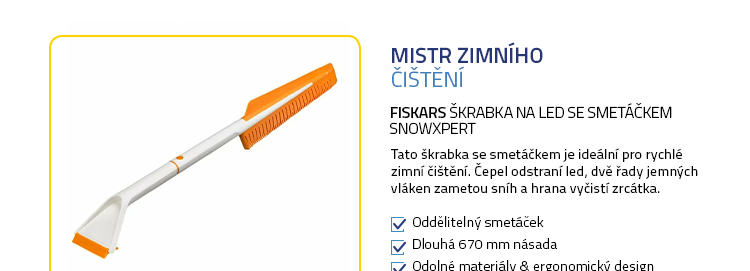 Fiskars Škrabka na led se smetáčkem SnowXpert