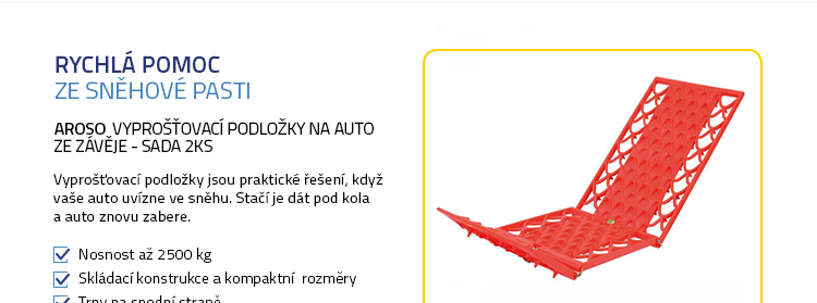 Aroso Vyprošťovací podložky na auto ze závěje - sada 2ks