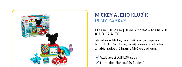 LEGO® DUPLO® | Disney™ 10454 Mickeyho klubík a auto