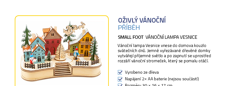 Small Foot Vánoční lampa Vesnice