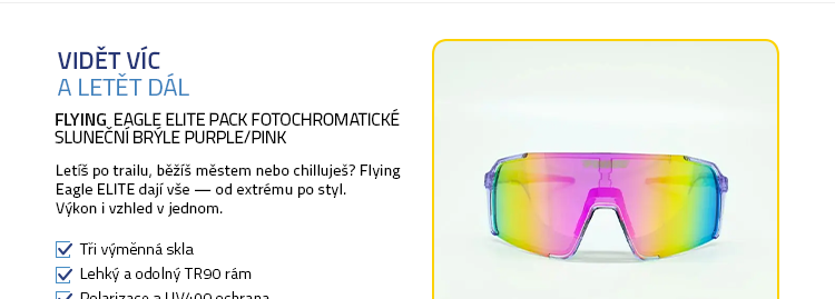 FLYING EAGLE ELITE PACK Fotochromatické sluneční brýle Purple/Pink