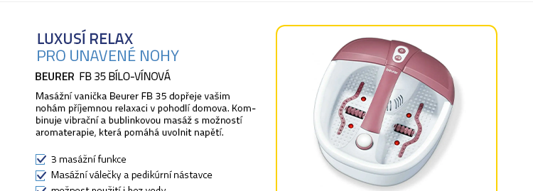 Beurer FB 35 bílo-vínová