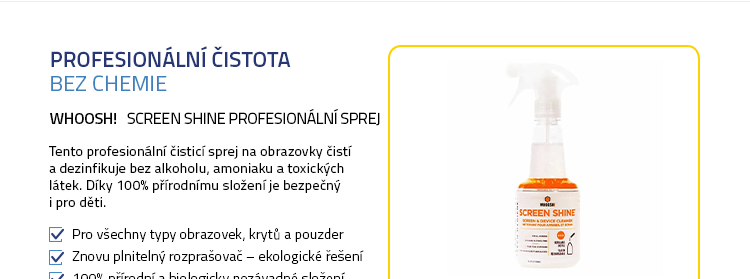 WHOOSH! Screen Shine Profesionální sprej
