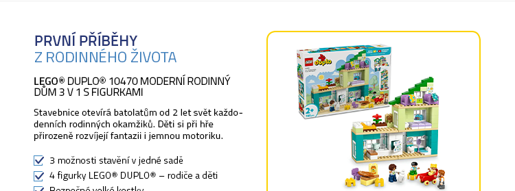 LEGO® DUPLO® 10470 Moderní rodinný dům 3 v 1 s figurkami