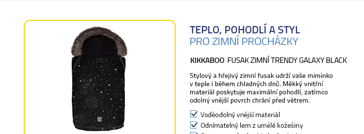 KikkaBoo Fusak zimní Trendy Galaxy Black