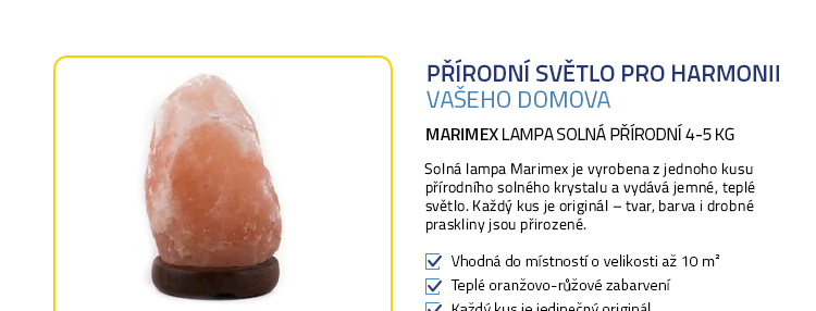 Marimex lampa solná přírodní 4-5 kg