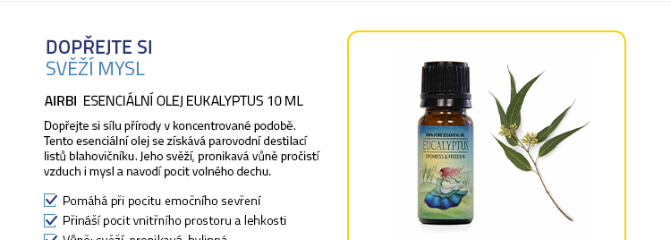 Airbi Esenciální olej EUKALYPTUS 10 ml