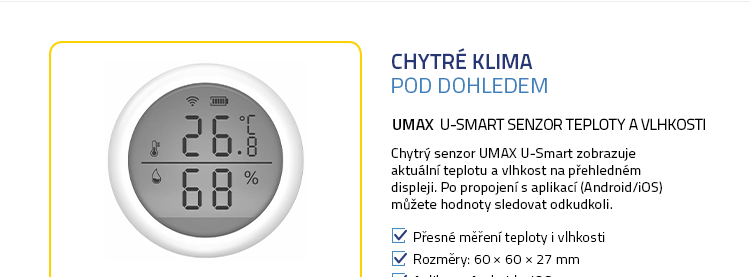UMAX U-Smart senzor teploty a vlhkosti