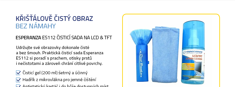 Esperanza ES112 čisticí sada na LCD & TFT