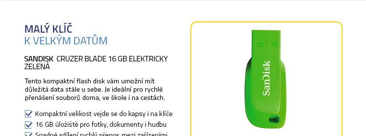 SanDisk Cruzer Blade 16 GB elektricky zelená