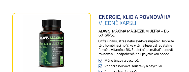 ALAVIS MAXIMA Magnezium ULTRA + B6 60 kapslí