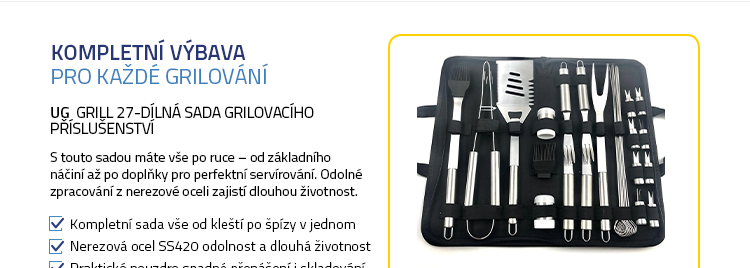 UG Grill 27-dílná sada grilovacího příslušenství