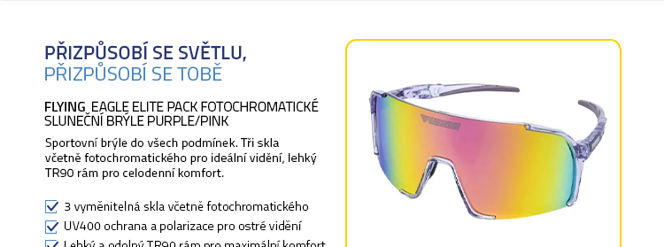 FLYING EAGLE ELITE PACK Fotochromatické sluneční brýle Purple/Pink