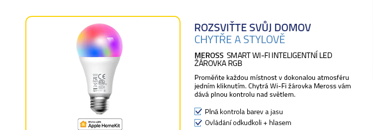 Meross Smart Wi-Fi Inteligentní LED žárovka RGB