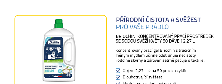 Briochin Koncentrovaný prací prostředek se sodou svěží květy 50 dávek 2.27 l