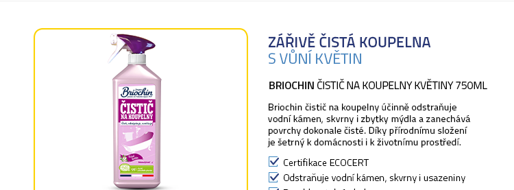 Briochin čistič na koupelny květiny 750ml