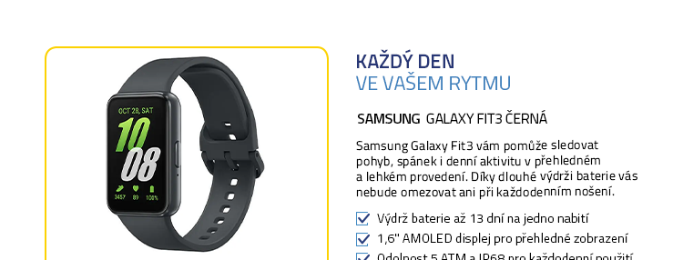SAMSUNG Galaxy Fit3 černá
