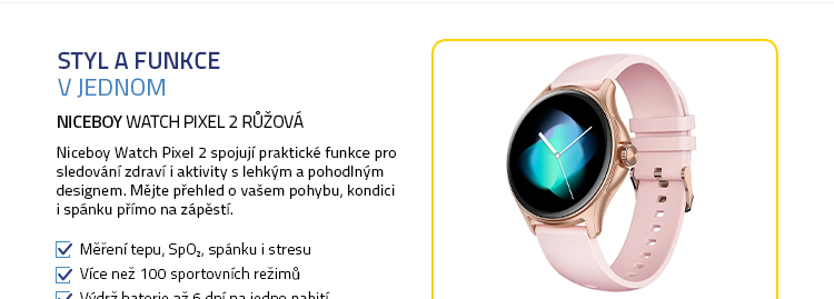 Niceboy Watch Pixel 2 růžová