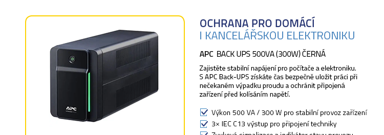 APC Back UPS 500VA (300W) černá