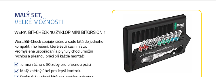 WERA Bit-Check 10 Zyklop Mini BiTorsion 1
