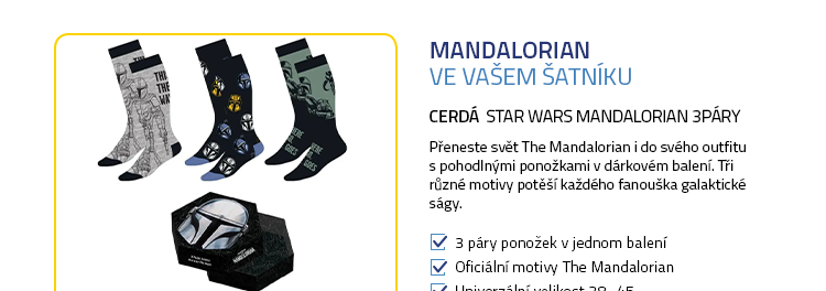 Cerdá Star Wars Mandalorian 3páry