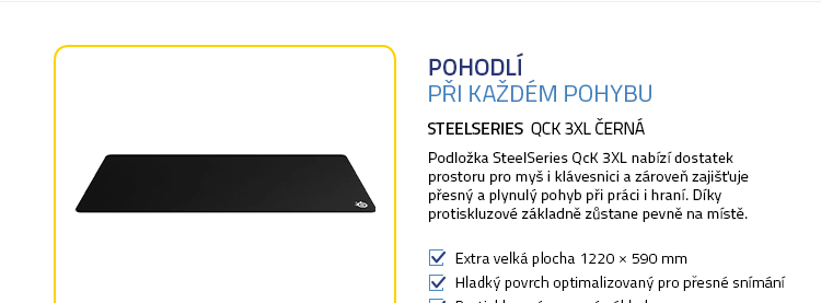 SteelSeries QcK 3XL černá