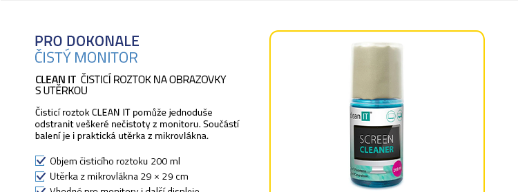 CLEAN IT Čisticí roztok na obrazovky s utěrkou