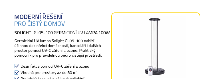 Solight GL05-100 germicidní UV lampa 100W