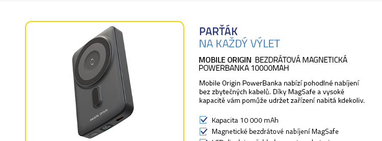 Mobile Origin Bezdrátová magnetická PowerBanka 10000mAh