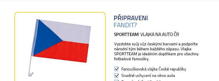 SPORTTEAM Vlajka na auto ČR