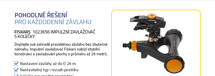 Fiskars 1023656 Impulzní zavlažovač s kolečky