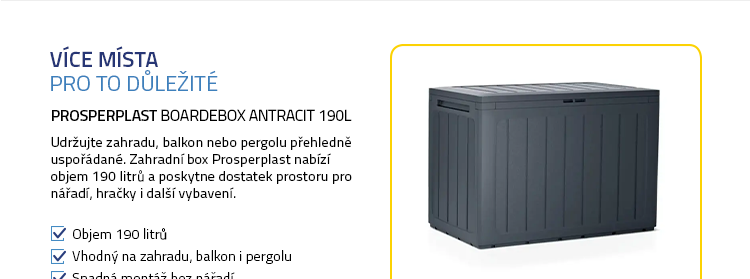 PROSPERPLAST BOARDEBOX antracit 190L