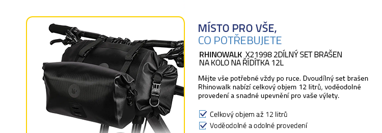 Rhinowalk X21998 2dílný set brašen na kolo na řídítka 12L