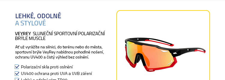 VeyRey Sluneční sportovní polarizační brýle Muscle