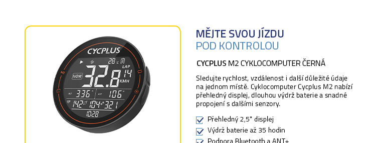 Cycplus M2 Cyklocomputer černá