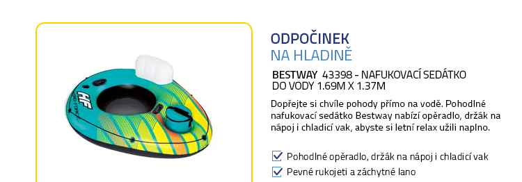 Bestway 43398 - Nafukovací sedátko do vody 1.69m x 1.37m