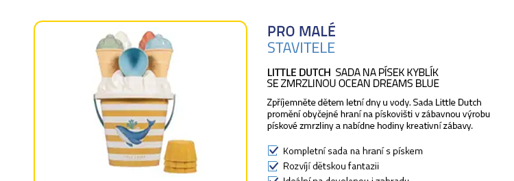 Little Dutch Sada na písek kyblík se zmrzlinou Ocean Dreams Blue