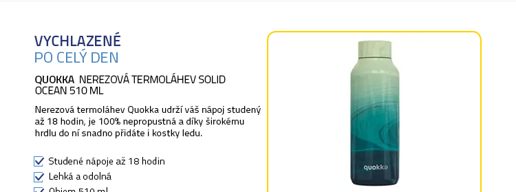 Quokka Nerezová termoláhev Solid ocean 510 ml