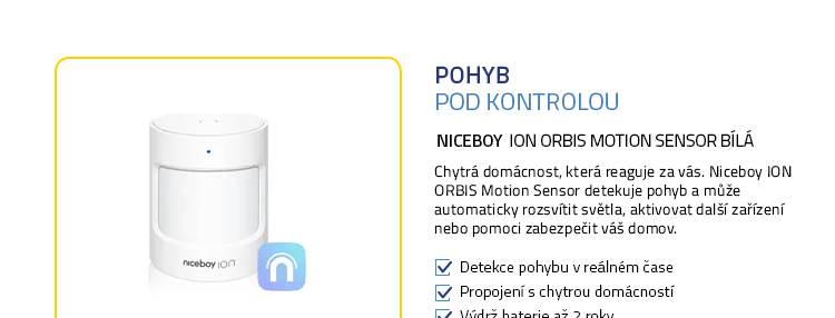 Niceboy ION ORBIS Motion Sensor bílá