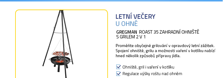 Gregman Roast 35 Zahradní ohniště s grilem 2 v 1